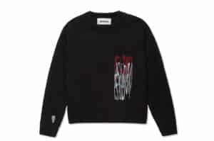 ISAiDNO Overlapped Logo Knit Sweater Black