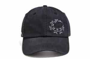 ISAiDNO Ring Logo Washed Baseball Cap Black