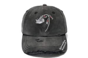 ISAiDNO Senza Senso Embroidered Washed Baseball Cap Black