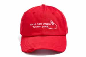 ISAiDNO Slogen Baseball Cap Red