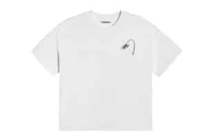 ISAiDNO Small Floral Logo Tee White