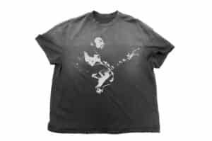 KLICK CLAK 25SS Band Portrait Print Vintage Wash Tee Black front