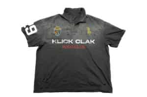 KLICK CLAK 25SS Polo Club Distressed Print Vintage Wash Polo Black