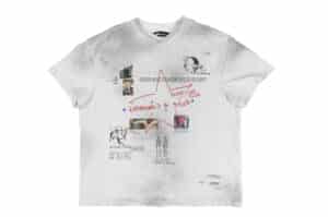 KLICK CLAK 26SS Graffiti Print Vintage Wash Tee White