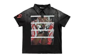 KLICK CLAK 26SS Mac Browser Print Distressed Vintage Wash Polo Black