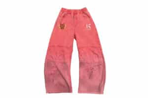 KLICK CLAK 26SS Scimitar Splatter Print Vintage Wash Sweatpants Red