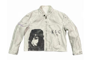KLICK CLAK Spray Dirty Old Portrait Retro Jacket White