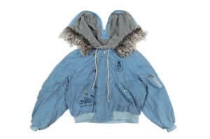 KLICK CLAK Washed N2B Bomber Jacket Blue