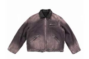 KLICK CLAK Washed Sheepskin Lapel Detroit Jacket Purple
