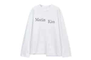 Matin Kim Asymmetric Logo Top White TS308