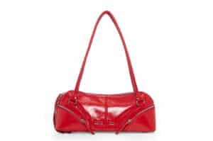 Matin Kim Curve Zip Baguette Bag Red BG003