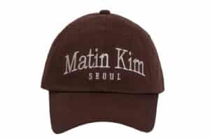 Matin Kim Seoul Logo Point Basic Ball Cap Brown HT402