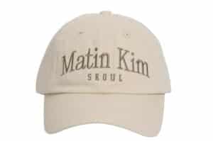 Matin Kim Seoul Logo Point Basic Ball Cap Light Beige HT402