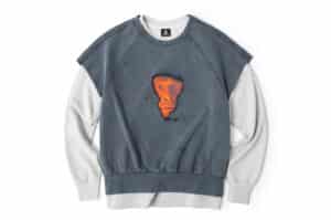 Mental Free Ape Head Double Layer Hoodie Grey