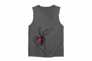 Mental Free Black Widow Washed Vest Grey