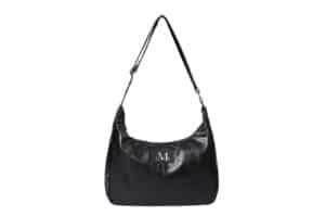 Mucent Merin Gold Line Leather Shoulder Bag Black