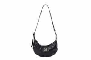 Mucent Mersey Eyelet Half Moon Mini Crossbody Bag Black