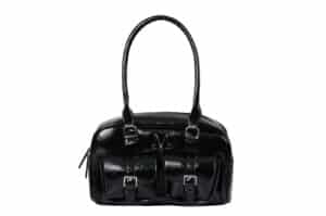 Mucent Virus Metal Logo Enamel 2-Belt Pocket Shoulder Bag Black