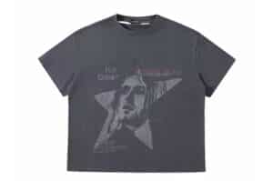 REGEN ZONE 26SS Cobain Flag Distressed Vintage Wash Tee Grey