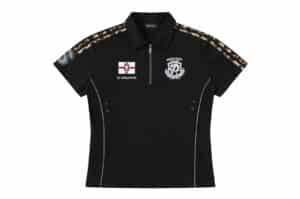 REGEN ZONE 26SS Leopard Stripe Reflective Goat Polo Tee Black