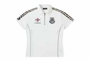 REGEN ZONE 26SS Leopard Stripe Reflective Goat Polo Tee White