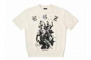 REGEN ZONE 26SS Pegasus St. George Dragon Slayer Knit Tee Cream