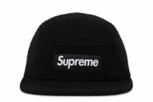 Supreme Harris Tweed Camp Cap Black
