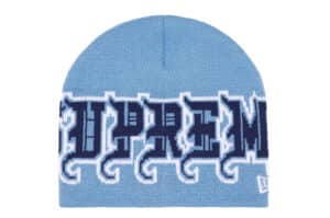 Supreme New Era Outline Beanie Light Blue