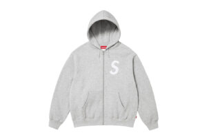 Supreme S Logo Zip Up Hooded Sweatshirt (FW25) Heather Grey