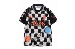 Vulcan Checkered Polo Jersey Black