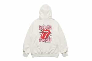 ADLV Rolling Stones Doodle Star Hoodie Zip Up Cream