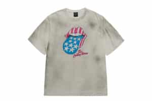 ADLV Rolling Stones Star Spray Short Sleeve Tee Cream
