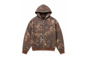 DND4DES Cartoon Rhinestone Zip Up Hoodie Leopard