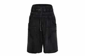 DND4DES Double Waisted Knitted Crop Pants Black