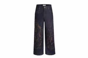 DND4DES Snake Embroidered Raw Denim Jeans Blue