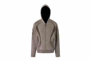 DND4DES Sporty Fleece Zip Up Hoodie Brown