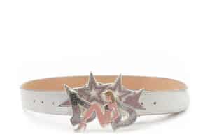 DND4DES Star Girl Rhinestone Belt White
