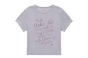 Matin Kim Glow Printing Crop Top Lilac TS080