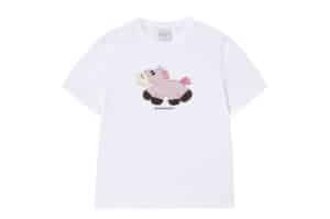 ADLV Woman Dot Applique Horse Tee White