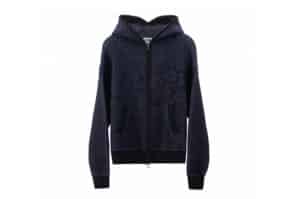 COUPURE Shell Pattern Zip Up Hoodie Blue