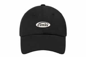 Emis Mini Rubber Patch Brushed Ball Cap Black