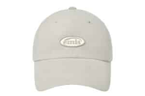 Emis Mini Rubber Patch Brushed Ball Cap Light Grey