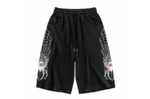 Lost Tag Spider Web Sweat Shorts Black