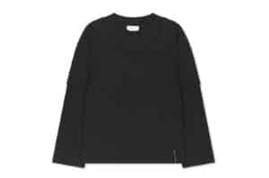 Matin Kim Cross Back Layered Top Black TS055