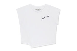 Matin Kim Curved Cut Slim Top Ivory TS063