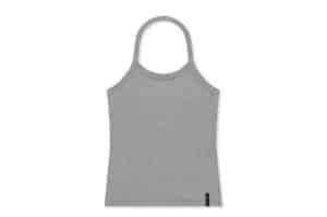 Matin Kim Label Detail Halter Tank Top Grey TS033