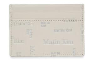 Matin Kim Matin All Over Logo Card Wallet Ivory WL005