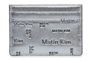 Matin Kim Matin All Over Logo Card Wallet Silver WL005