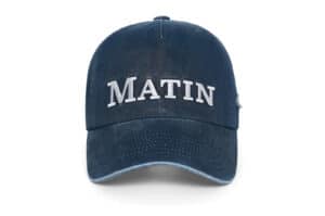 Matin Kim Matin Flat Crown Ball Cap Navy HT013