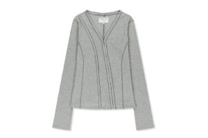 Matin Kim Multi Styling Hook Detail Slim Top Grey TS053